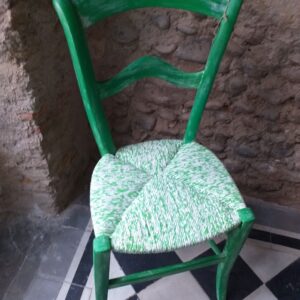 Bon cadeau pour un atelier de rempaillage de chaise en torons de tissus